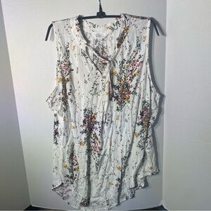 Floral Women’s Top NWOT Size 2X Tie Neck or Leave Open by Market‎ & Spruce